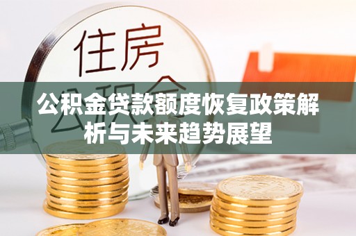 新龙公积金贷款额度恢复政策解析与未来趋势展望